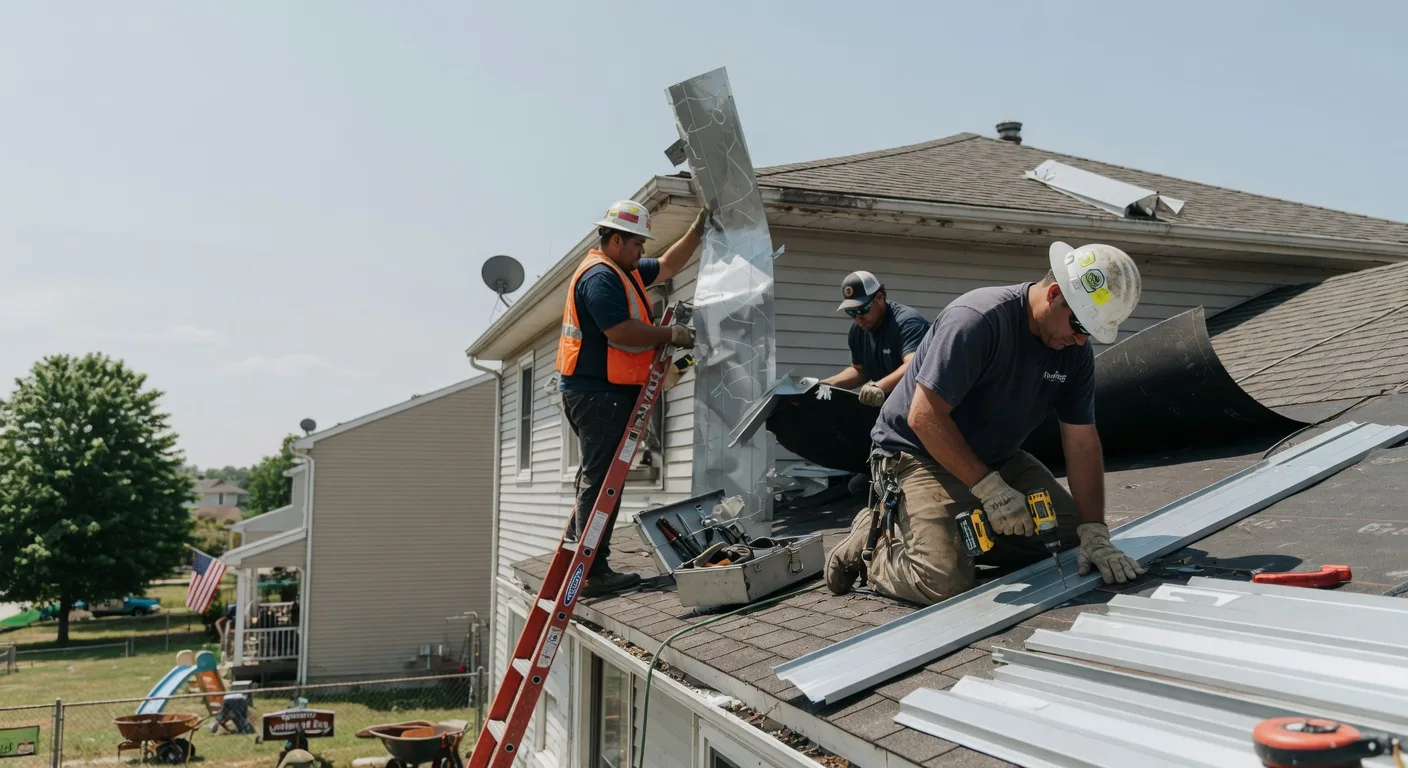 Storm Damage Metal Roof Repair in Texhoma, OK